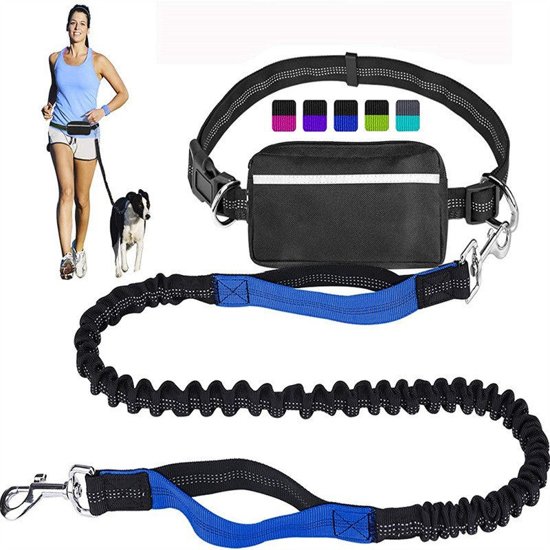 Hands-Free Adjustable Dog Leash with Zipper Pouch