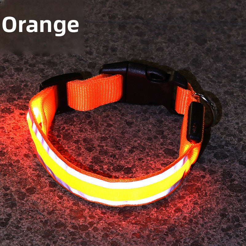 USB Rechargeable LED Reflective Dog Collar