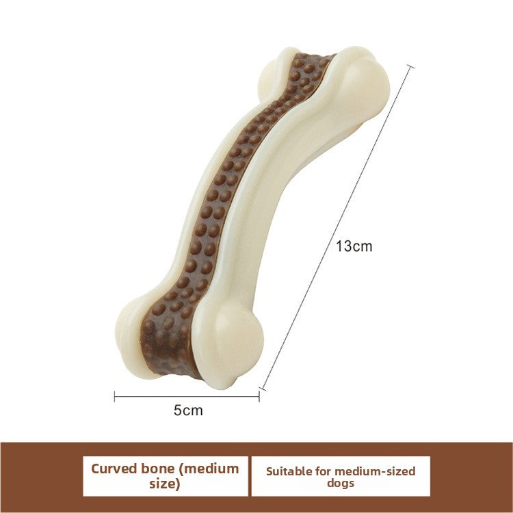 Pet Dog Molar Curved Bone Durable Chewing Toy