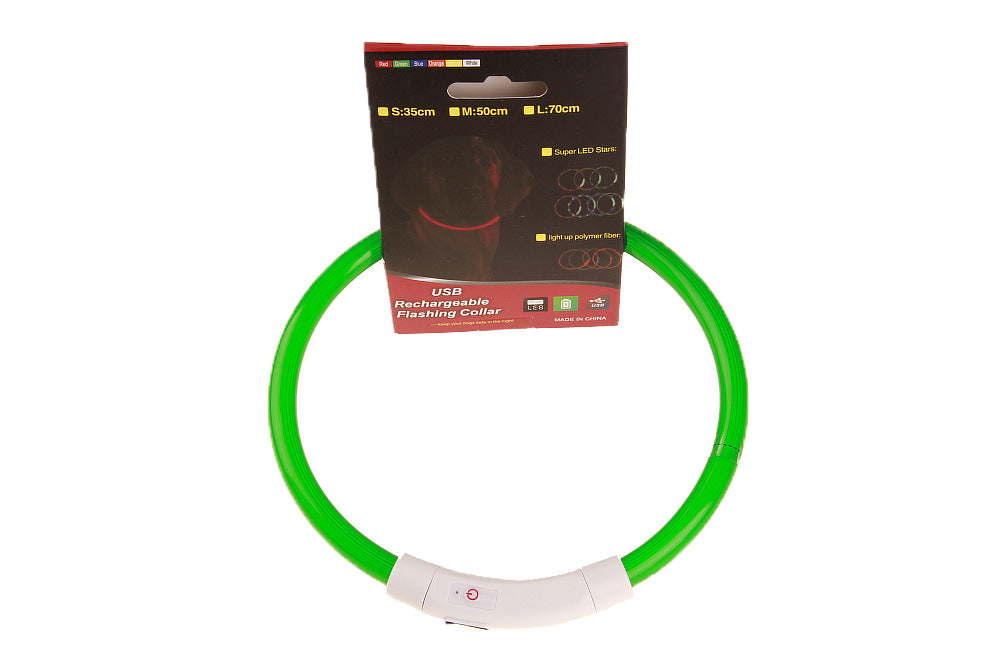LED illuminated pet collar