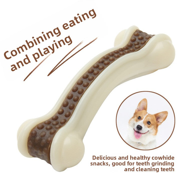 Pet Dog Molar Curved Bone Durable Chewing Toy Bone My store