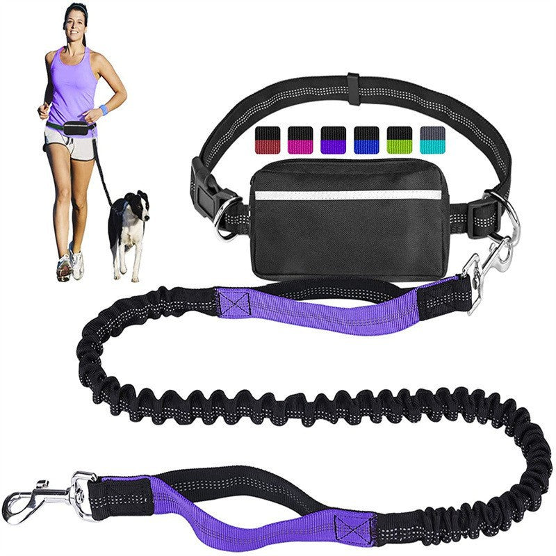 Hands-Free Adjustable Dog Leash with Zipper Pouch