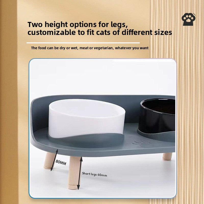 Half-Moon Double Food Bowl