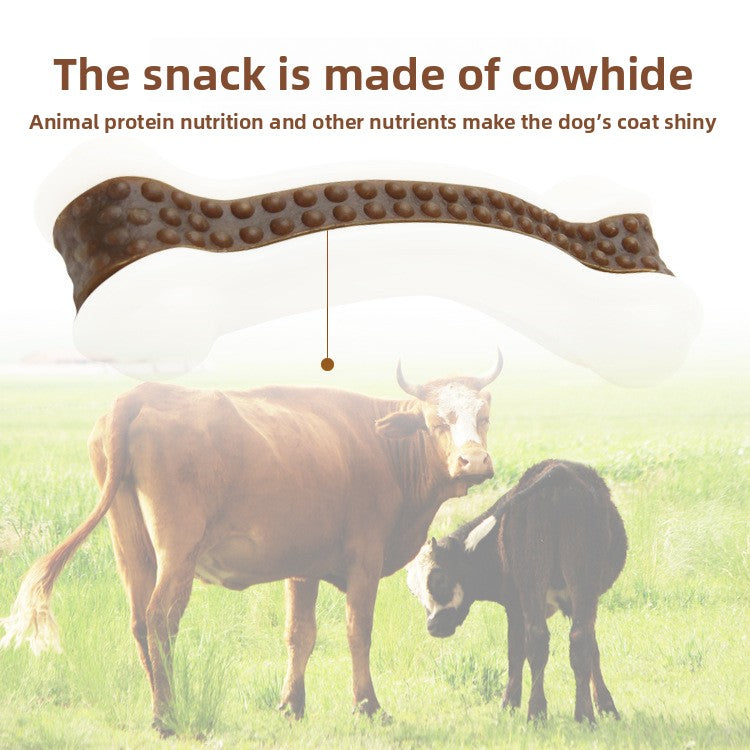 Pet Dog Molar Curved Bone Durable Chewing Toy Bone My store