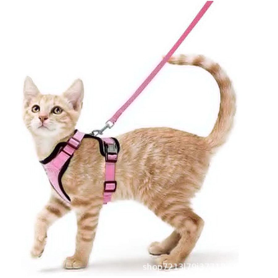 Adjustable Reflective Pet Harness and Leash
