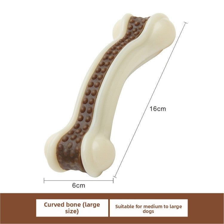 Pet Dog Molar Curved Bone Durable Chewing Toy