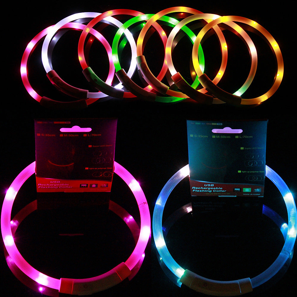 LED illuminated pet collar