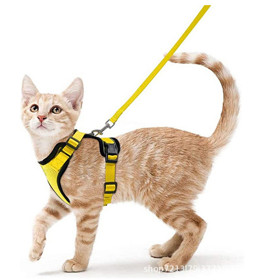 Adjustable Reflective Pet Harness and Leash