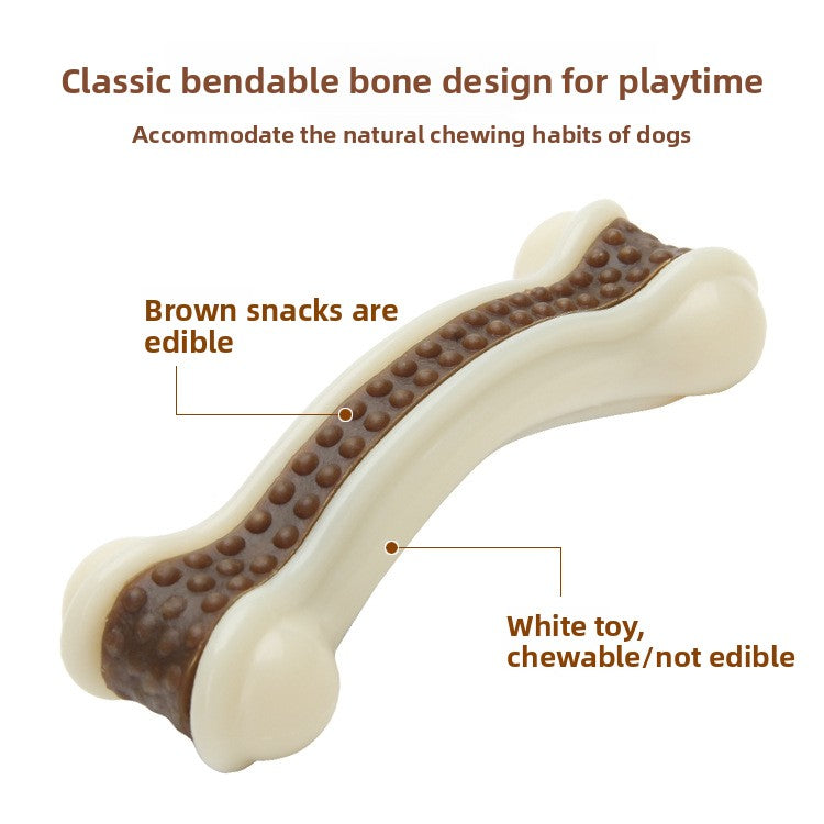 Pet Dog Molar Curved Bone Durable Chewing Toy Bone My store