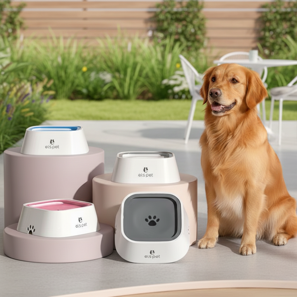 Pet Bowl Dog Drinking Bowl with Floating Design