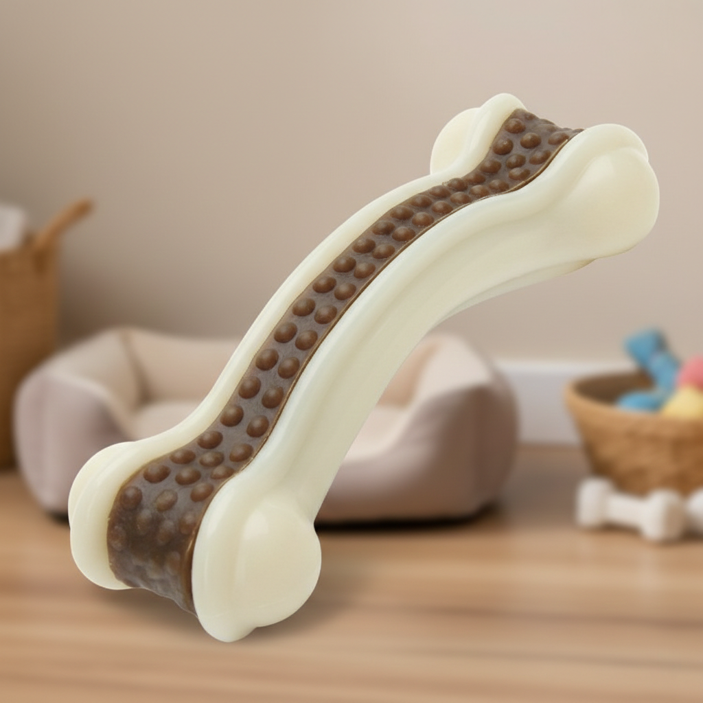 Pet Dog Molar Curved Bone Durable Chewing Toy Bone My store