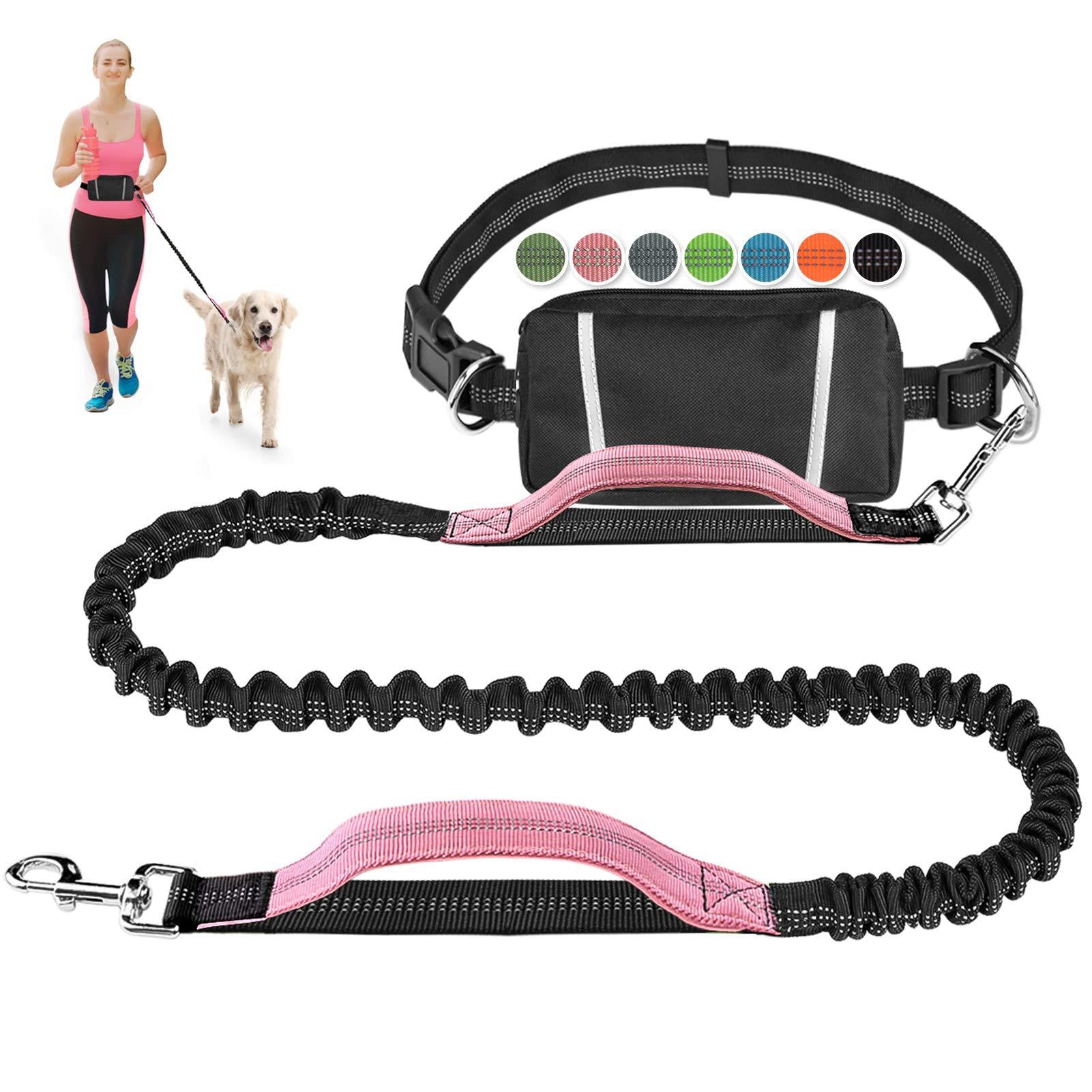 Hands-Free Adjustable Dog Leash with Zipper Pouch