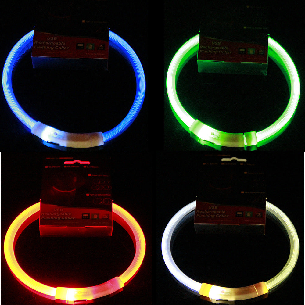 LED illuminated pet collar