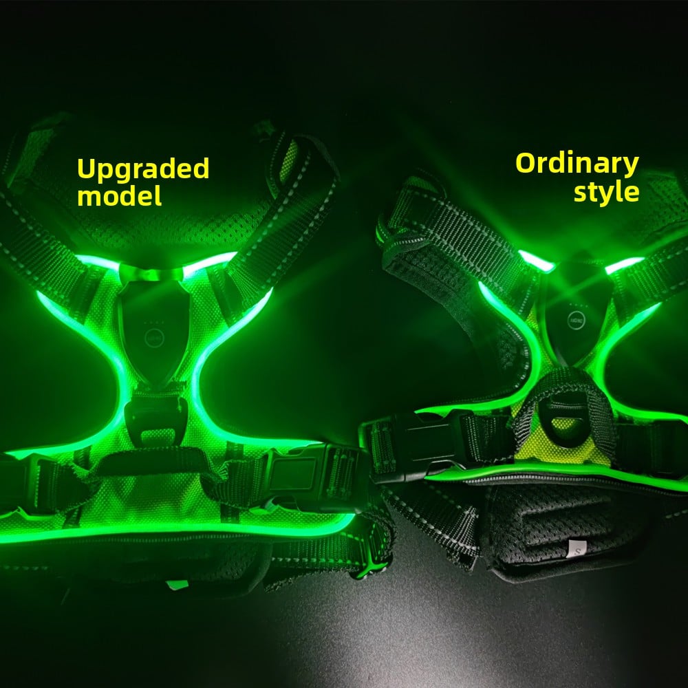LED lighting pet harness leash