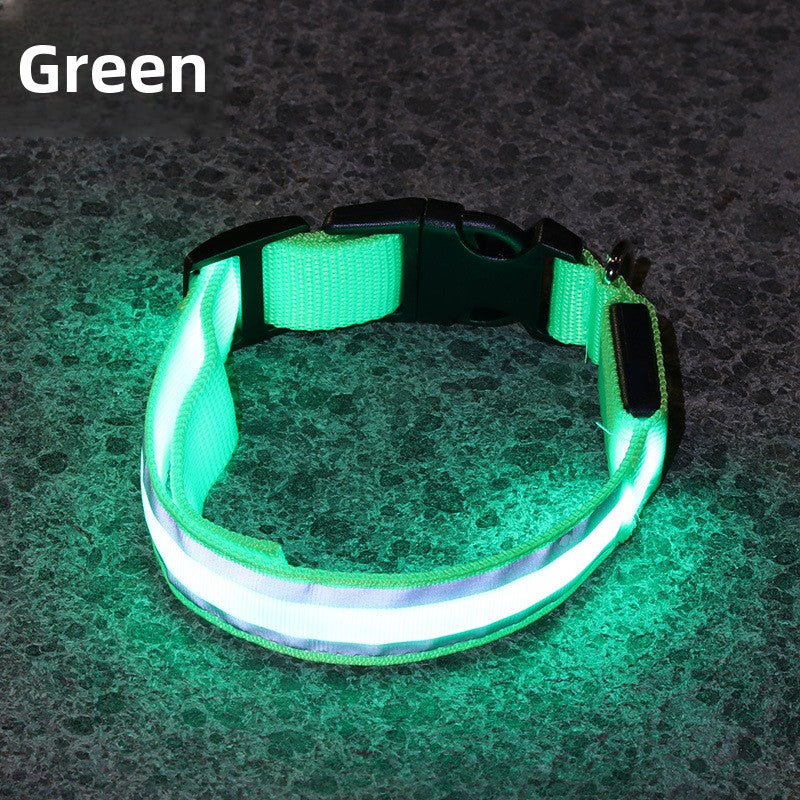 USB Rechargeable LED Reflective Dog Collar