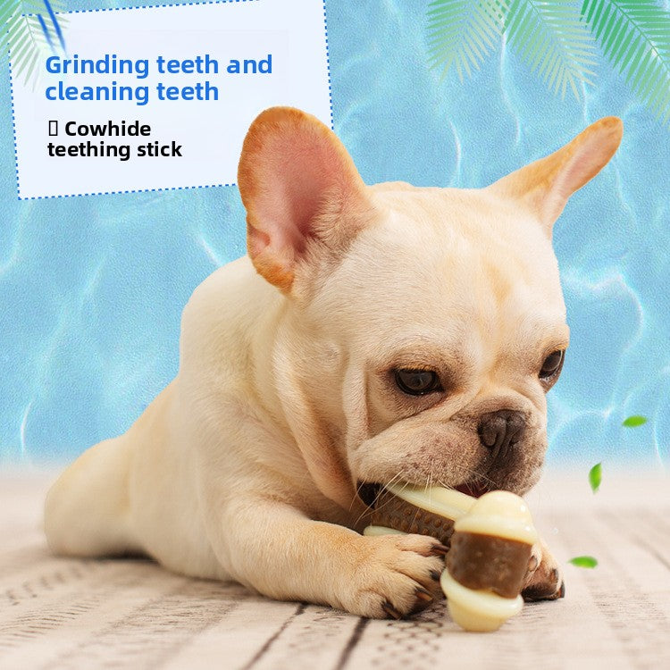 Pet Dog Molar Curved Bone Durable Chewing Toy Bone My store