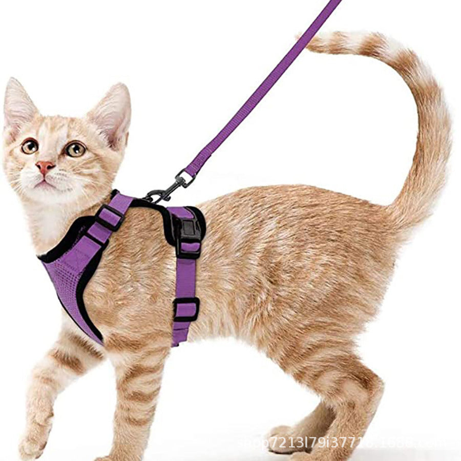 Adjustable Reflective Pet Harness and Leash
