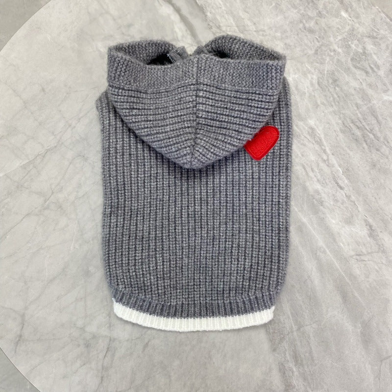Pet Knitted Sweater Gray XS Pet Knitted Sweater My store