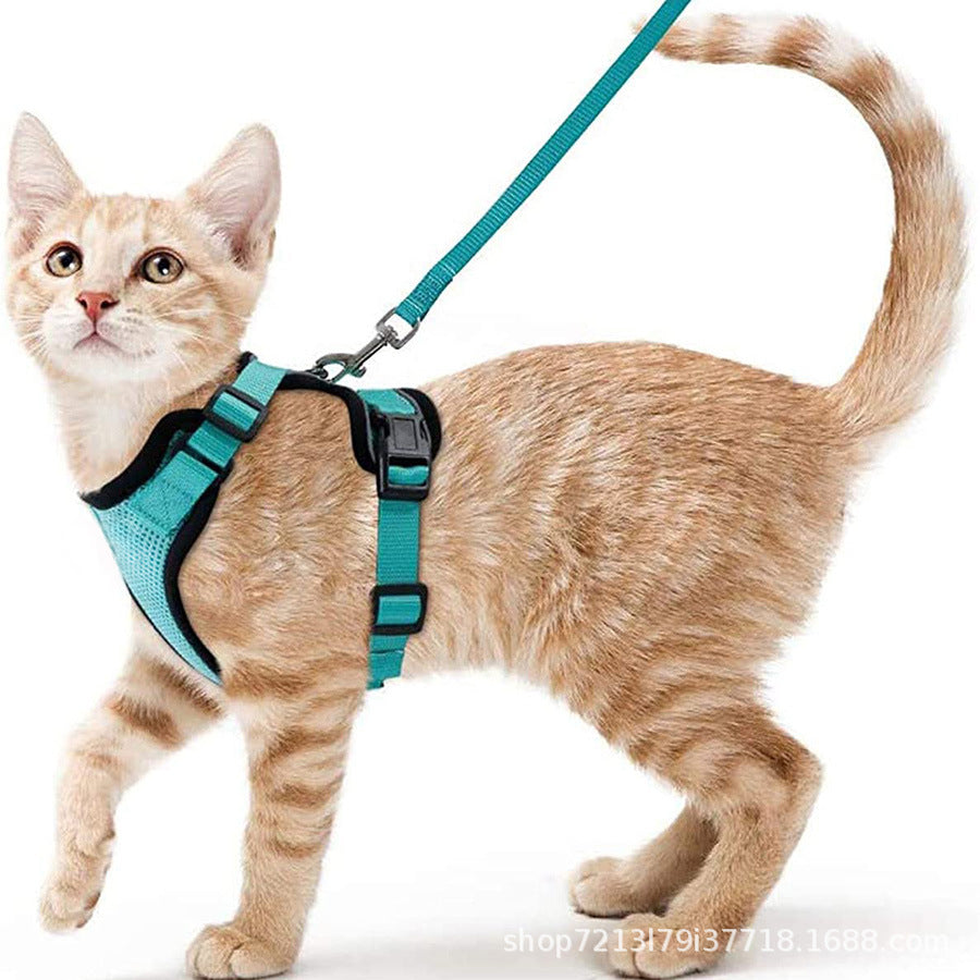Adjustable Reflective Pet Harness and Leash