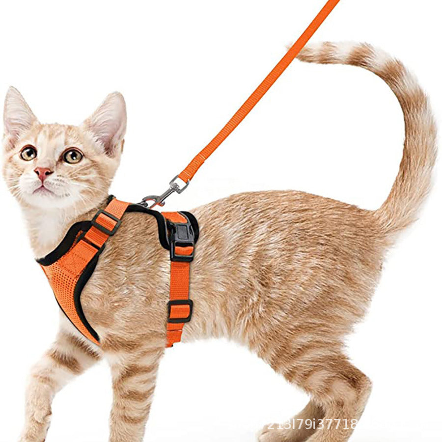 Adjustable Reflective Pet Harness and Leash