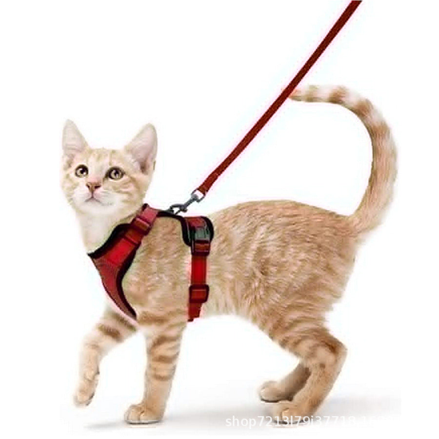 Adjustable Reflective Pet Harness and Leash