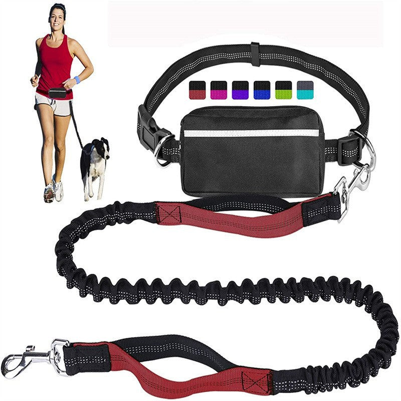 Hands-Free Adjustable Dog Leash with Zipper Pouch
